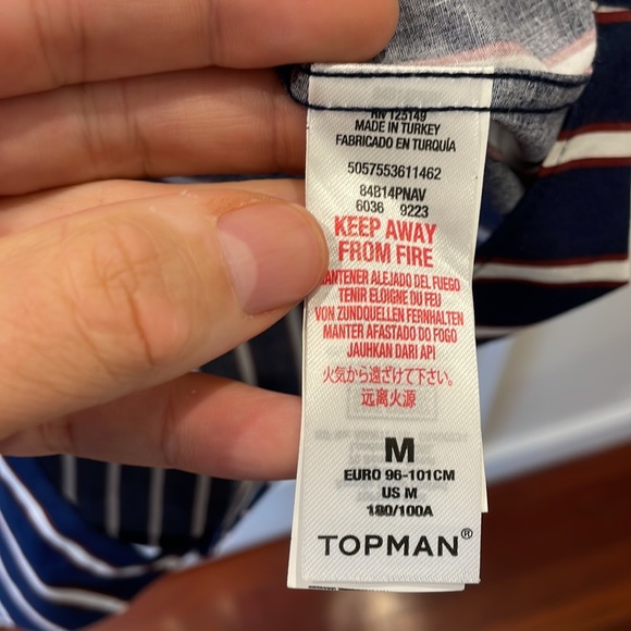 Topman Muscle Fit Men’s Short Sleeve Button Down Shirt M - Picture 9 of 9